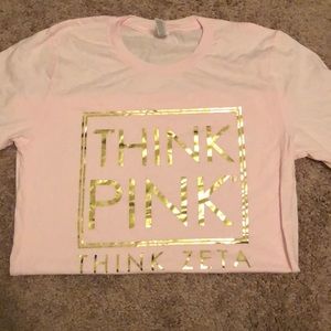 Zeta Tau Alpha think pink shirt